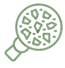 Microscope icon for microplastics